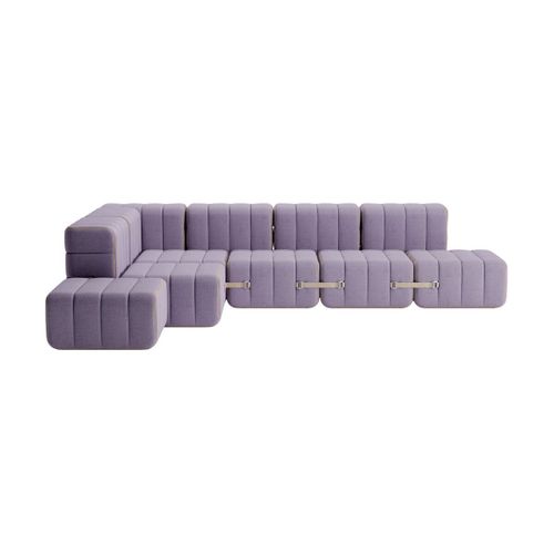 Canap Modulable D'angle En Tissu Dama Lilas 306x238x68cm Curt - Ambivalenz