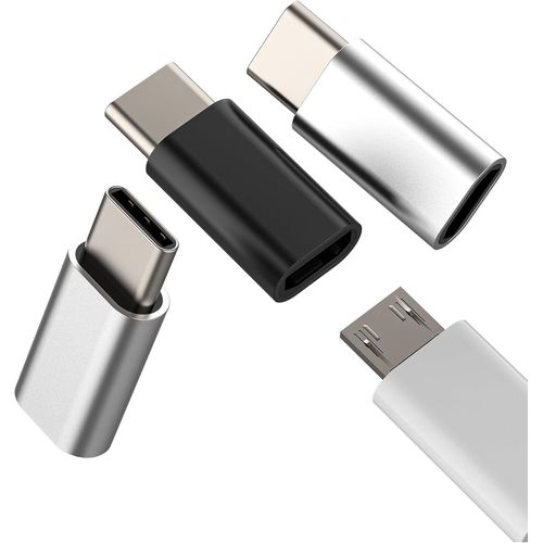 THEF-Adaptateur De Charge Micro USB  USB C(3Pack)Android Femelle Cble De Type C Mle Convertisseur Pour iPad Chargeur Connecteur Compatible Pour Samsung Adaptateurs Apple IPhone Type-C Fiche to-tp