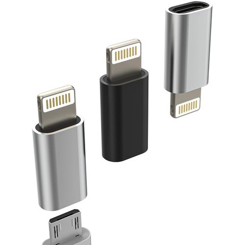 Thef-Adaptateur De Charge Micro Usb Femelle  Lightning Mle(3 Pack) Android Cble Pour Iphone 14 13 Pro Microusb Cbles Jack Pour Apple Mfi Certifi Plug Pour Ipad Chargeur Adaptateurs Mc-To-L