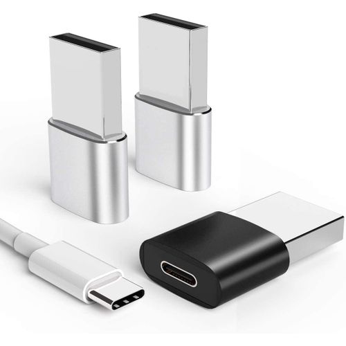 Thef-Adaptateur De Charge Usb C Vers Usb A - Adaptateur De Charge Vers Type C - Accessoire De Chargeur Pour Apple Iphone 14 13 12 11 Pro Max Xs Xr 7 8 Samsung Galaxy S22 Macbook Huawei Xiaomi Google