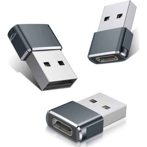 THEF-Adaptateur USB C Femelle vers USB (Lot de 3), Adaptateur USB Type-C vers USB pour Apple iPhone 11 12 13 Pro Max Mini XR,Watch Series 7,iPad Mini 6,Samsung Galaxy Note