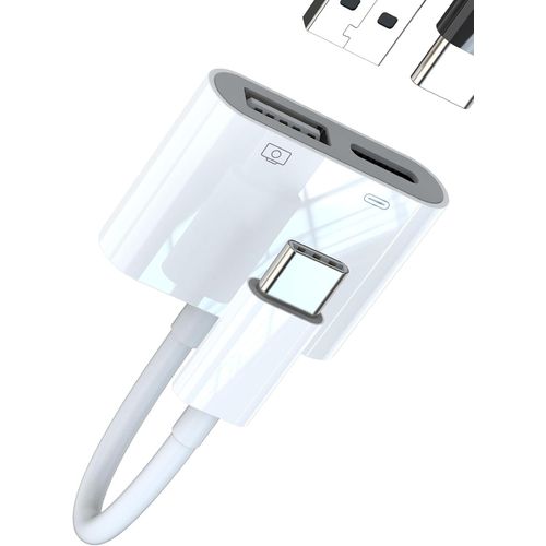 Thef-Adaptateur Usb C Vers Usb (2 En 1) Pour Ipad Otg 3.0 Type C Chargeur Cble Pour Iphone 16 15 Pro Max Pour Apple Compatible Avec Samsung Convertisseur Usb-A Lecteur Cartes Stick Appareil Photo Cl