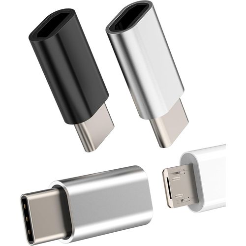 THEF-Lot de 3 adaptateurs micro USB femelle vers USB C mle (3 paquets) - Cble Android connecteur type C pour iPhone16 15 Pro Max pour Apple iPad Chargeur Connecteurs Compatible avec Samsung S24 Tab