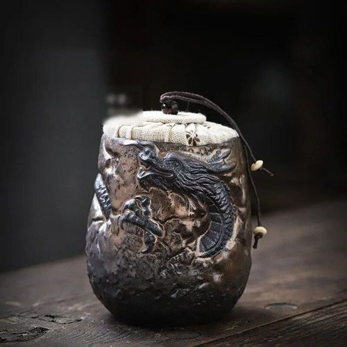 Thire En Cramique Europenne Faite  La Main,Dcor Artisanal Ancien,Rcipient D'emballage De Th De Bureau,Pot De Stockage De Th Portable De Voyage,Table Basse