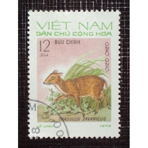 Theme Animaux - Vietnam Du Nord N 790 Oblitr De 1973 - 12xu  Tragulus Javanicus  (Ref : Tan-22)