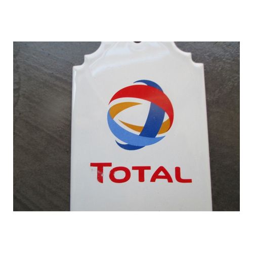 Thermometre En Email Veritable Total Blanc 30x6.5cm Tole Emaille Garage