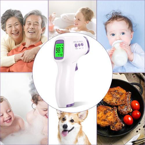 Thermometre Infrarouge Frontal Sans Contact, Mdical, cran Lcd, Fonction Mmoire, Pour Enfant, Bebe, Adulte