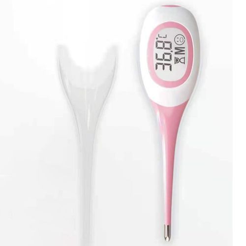 Thermometre Numerique A Lecture Rapide, Pointe Flexible, Haute Precision, Pour La Bouche, Le Rectum Et Les Aisselles, Rose