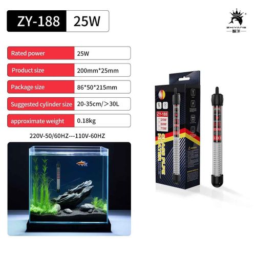 Thermostat  Temprature Rglable Pour Poisson D'aquarium,Chauffage D'eau Prcieuse Subsn,Le Plus Rcent,25w,50w,110 W,220 W,100w,200 V-300 V - Type New 25w-220v-50hz-Eu Plug #D