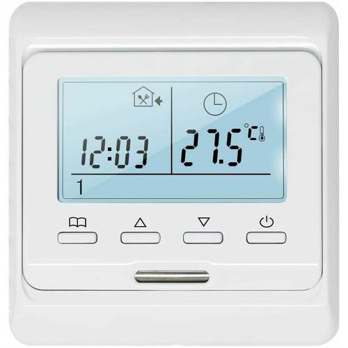 Thermostat d'ambiance Programmable avec Sonde 16A pour Chauffage au Sol Electrique