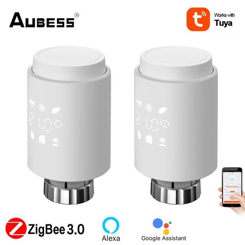 Thermostat intelligent, actionneur de radiateur, contrleur de temprature intelligent, Programmable, commande vocale Via Alexa Google Home