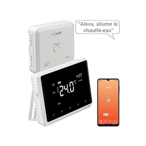 Thermostat sans fil connecté pour chaudière à gaz et chauffeeau avec