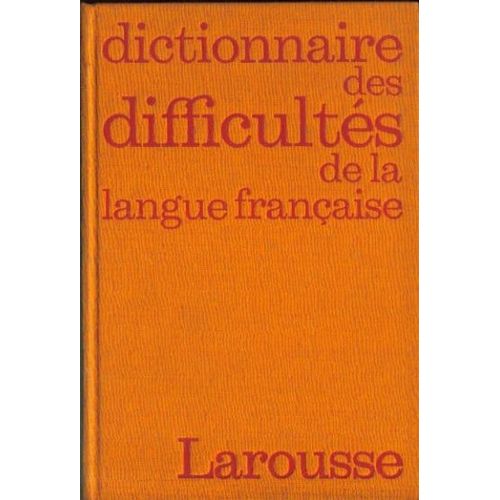 Dictionnaire Des Difficults De La Langue Francaise   de adolphe-v thomas  Format Cartonn 
