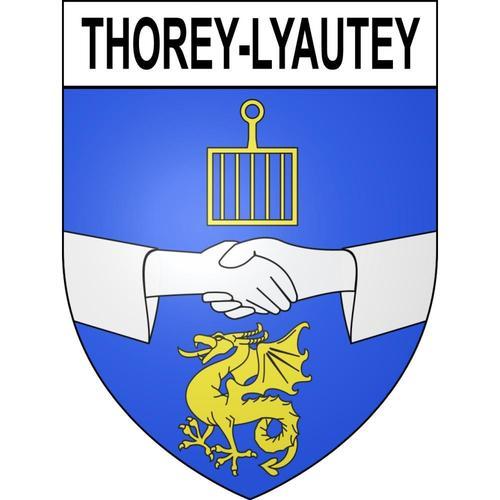 Thorey-Lyautey 54 Ville Sticker Blason cusson Autocollant Adhsif - Taille : 17 Cm