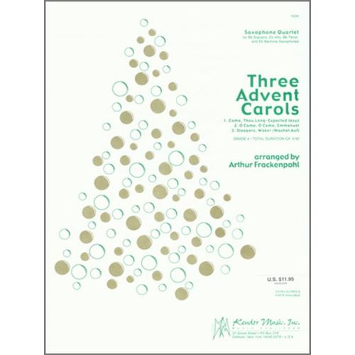 Three Advent Carols Arranged By Arthur Frackenpohl Saxophone Quartet