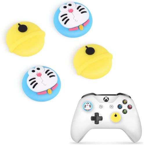 Thumbsticks Pour Ps4 Controller Et Pour Ps5 Controller,Cute Anime Thme Silicone Joystick Grips Caps Accessoire Pour Xbox Series X/S, Xbox One, Switch Pro Manette,4 Pcs-Chat Polyvalent