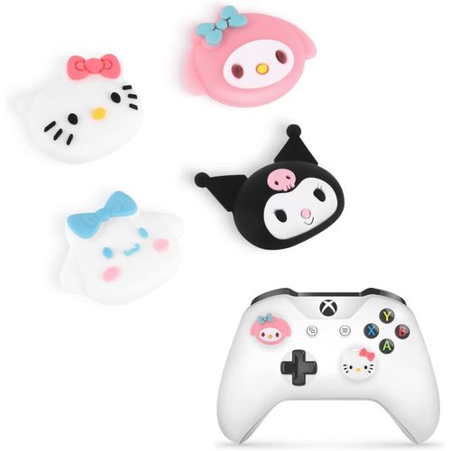 Thumbsticks Pour Ps5 Pour Ps4 Manette,Cute Anime Thme Silicone Joystick Grips Caps Accessoire Pour Xbox Series X/S, Xbox One, Switch Pro Controller,4 Pcs-Combinaison 2
