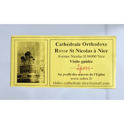 Ticket Entre Prim Visite Guide Cathdrale Russe Orthodoxe Saint Nicolas  Nice. Juin 2023