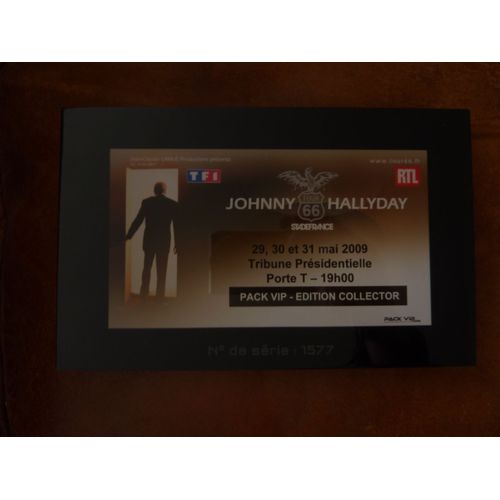 Ticket Vip Johnny Hallyday