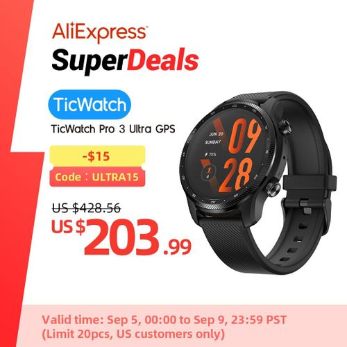 Ticwatch Pro 3 Ultra Gps Wear Os Smartwatch Men's Qualcomm 4100 Mobvoi Sistema De Processador Duplo