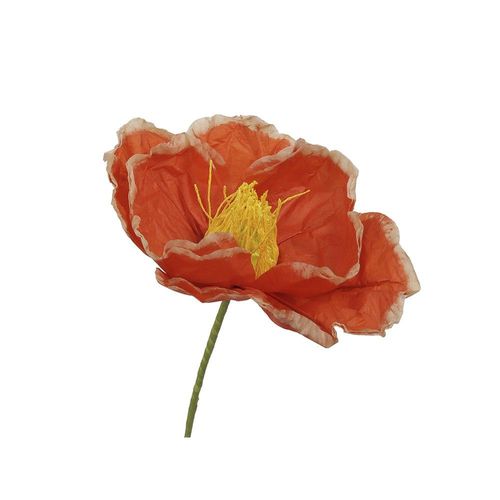 Tige Fleur Artificielle Papier 65cm Orange
