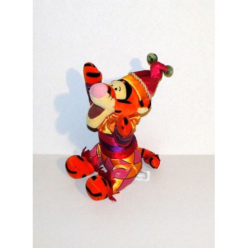 Tigrou Deguis Fou Du Roi Peluche Doudou Tigrou Clown Assis 