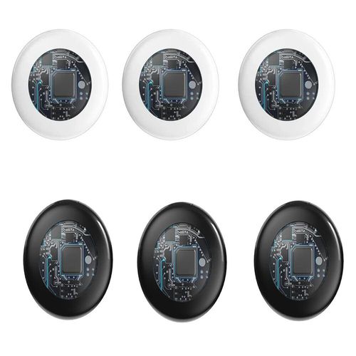 TILANDING-Traceur GPS Bluetooth intelligent,fonctionne avec Apple Find My Andrea ITag Locator,Air Tags,Pet Key - 3pc black 3pc white