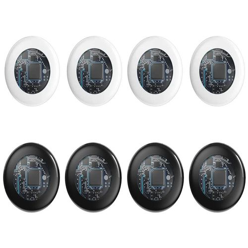 TILANDING-Traceur GPS Bluetooth intelligent,fonctionne avec Apple Find My Andrea ITag Locator,Air Tags,Pet Key - 4pc black 4pc white