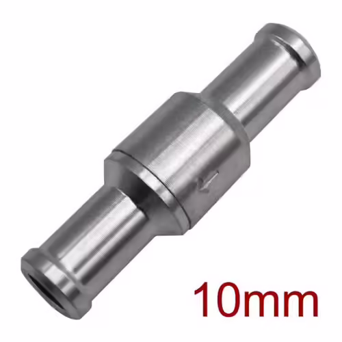 Clapet Unidirectionnel Carburant Clapet Anti-retour Unidirectionnel 12mm - Alliage Aluminium - Pour Essence, Eau, Liquide De Refroidissement Régulation Fluide Automobile
