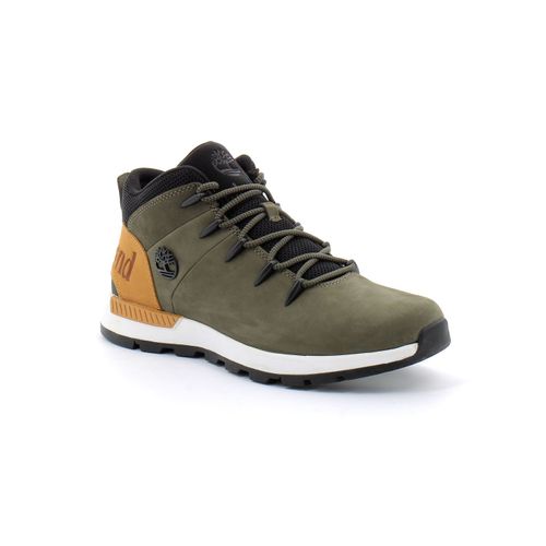 Timberland - Basket Mi-Haute  Lacets Pour Homme En Vert Sprint Trekker - Kaki - 40