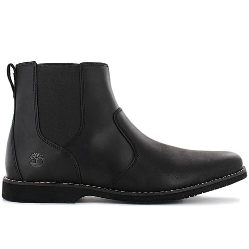Timberland Woodhull Leather Boot - Hommes Chelsea Bottes Cuir Noir Tb0a413h001