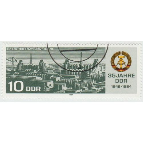 Timbre 35 Jahre Ddr 1949-1984.Eisenhuttenkombinat Ost.10ddr.1984.