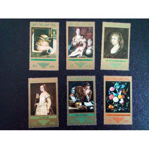 Timbre Allemagne Rda Ddr Yt 1580  1585 Sries: Peinture De Matres Anciens 1973