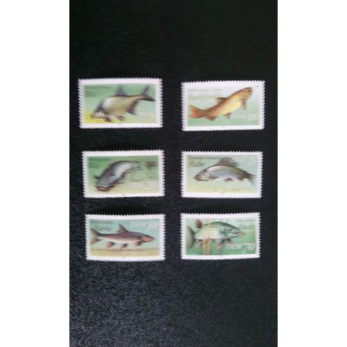 Timbre Allemagne - Rpublique Dmocratique (Ddr) ( Yt 2715#2720 ) 1987 Sries: Poisson D'eau Douce