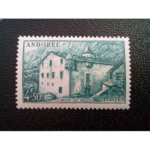 Timbre Andorre Yt 108a Vue D'ensemble D'andorre-La-Vieille 1947 ( 80404 )