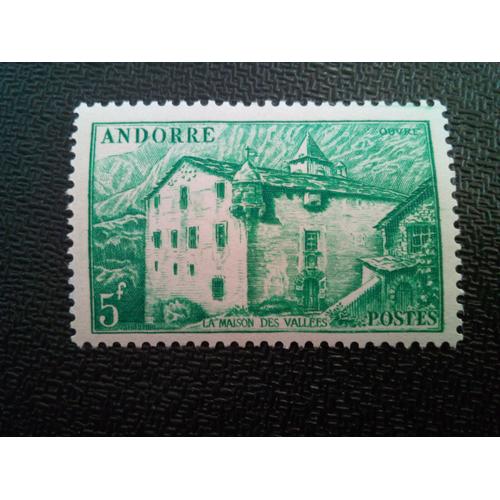 Timbre Andorre Yt 123 Ancien Htel De Ville D'andorre-La-Vieille 1949 ( 80404 )