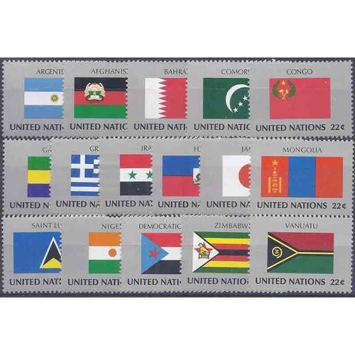 Timbre Collection Onu New-York N Yvert Et Tellier 492/507 Neuf Sans Charnire