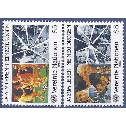 Timbre Collection Onu Vienne N Yvert Et Tellier 71/72 Neuf Sans Charnire