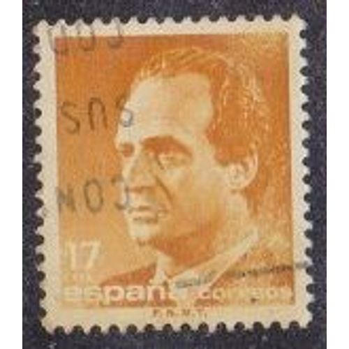 Timbre D'espagne N2418 Y&t 17 P Brun-Jaune Srie Courante Roi Juan Carlos 1er