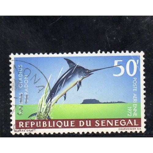 Timbre De Poste Arienne Du Sngal (Poisson)