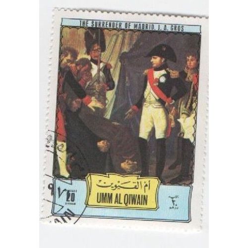 Timbre Emirats Arabes Unis Umm Al Qiwain Napoleon 20 Dirhams Oblitr