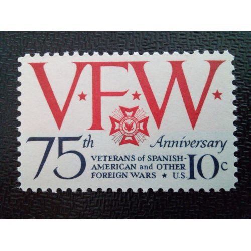 Timbre Etats Unis Yt 1012 Emblme Et Initiales Des Anciens Combattants Des Guerres trangres 1974 ( 031212 4 )