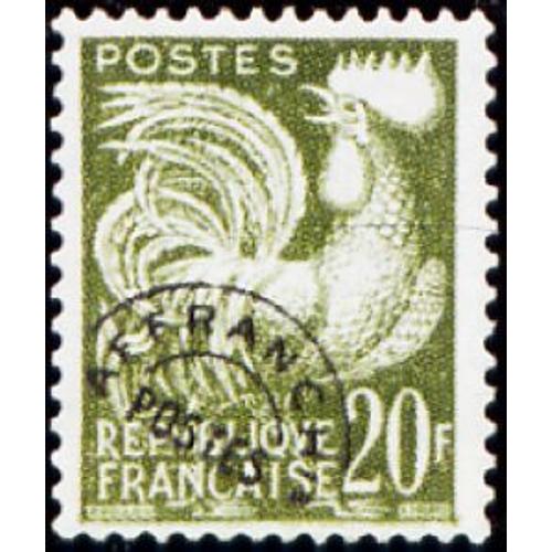 Timbre France 1959 Problitr Coq Gaulois 20 F Yt Pros N 113