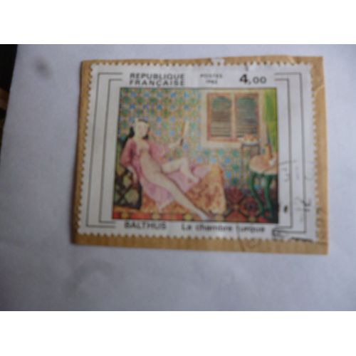 Timbre France 1982:Balthus:La Chambre Turque.