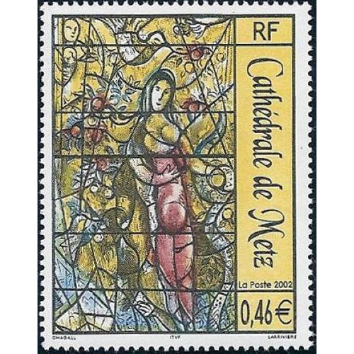 Timbre France 2002 Oblitr Cathdrale De Metz 0.46 Yt3498