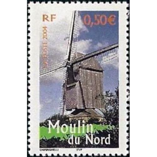 Timbre France 2004 Oblitr Moulin Du Nord 0.50 Yt3702