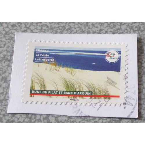 Timbre France 2021 Lettre Verte-Dune Du Pilat Et Banc DArguin-Date De Sortie 12/07/2021- Autoadhsif Et Oblitr- Provenant Du Carnet De Timbres Les Paysages