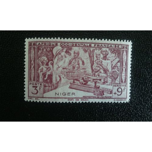 Timbre Niger Yt Pa 8 Soins Infantiles 1942