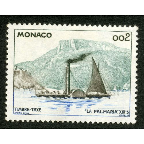 Timbre Non Oblitr Monaco,La Palmaria,Xix S,Mazelin,Timbre-Taxe,Andr Spitz,0,02