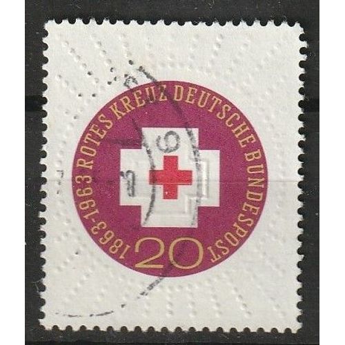 Timbre Oblitr Allemagne Deutsche Bundespost, 100 Ans De La Croix Rouge 1963 N 272